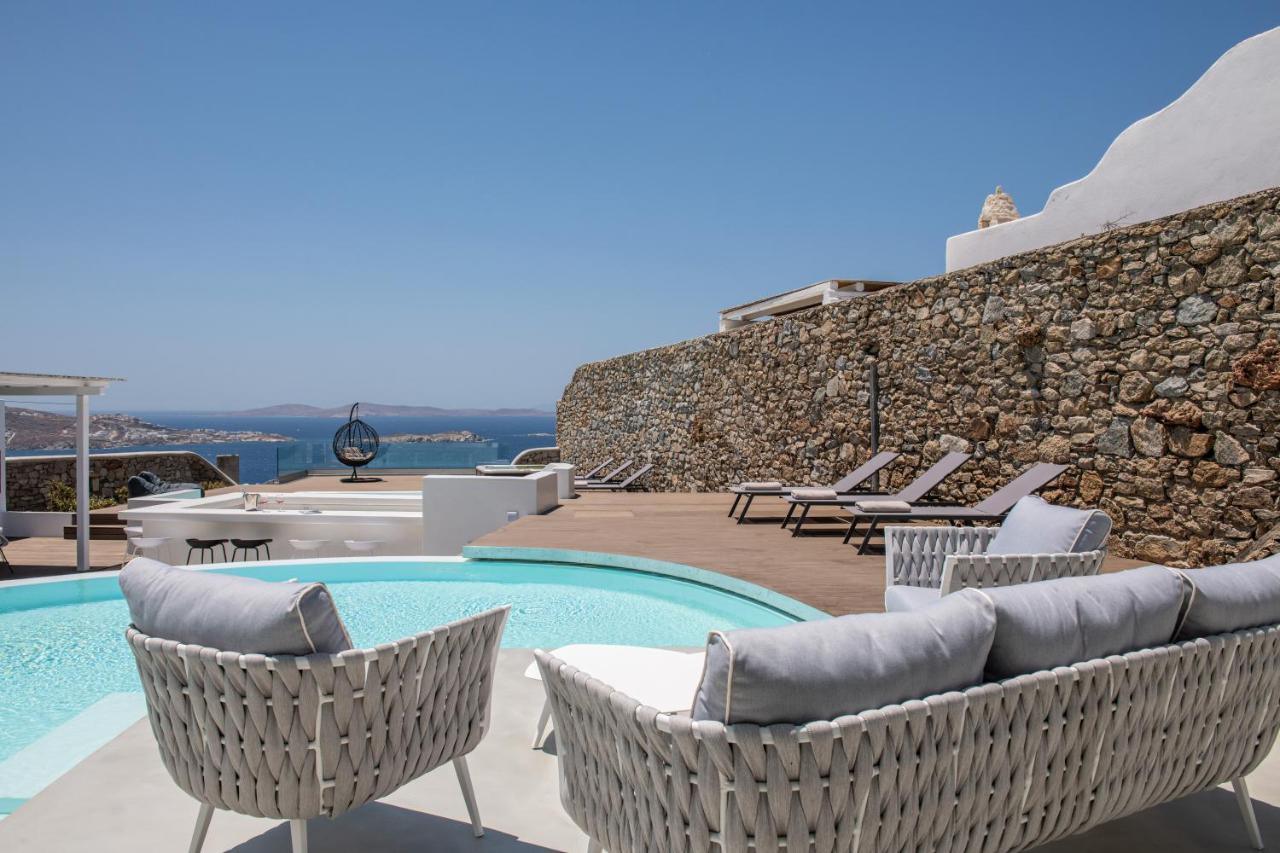 Villa In Mykonos - 6 Bedroom - 1Km From Mykonos Town - Infinity Pool - Sunset View Eksteriør billede
