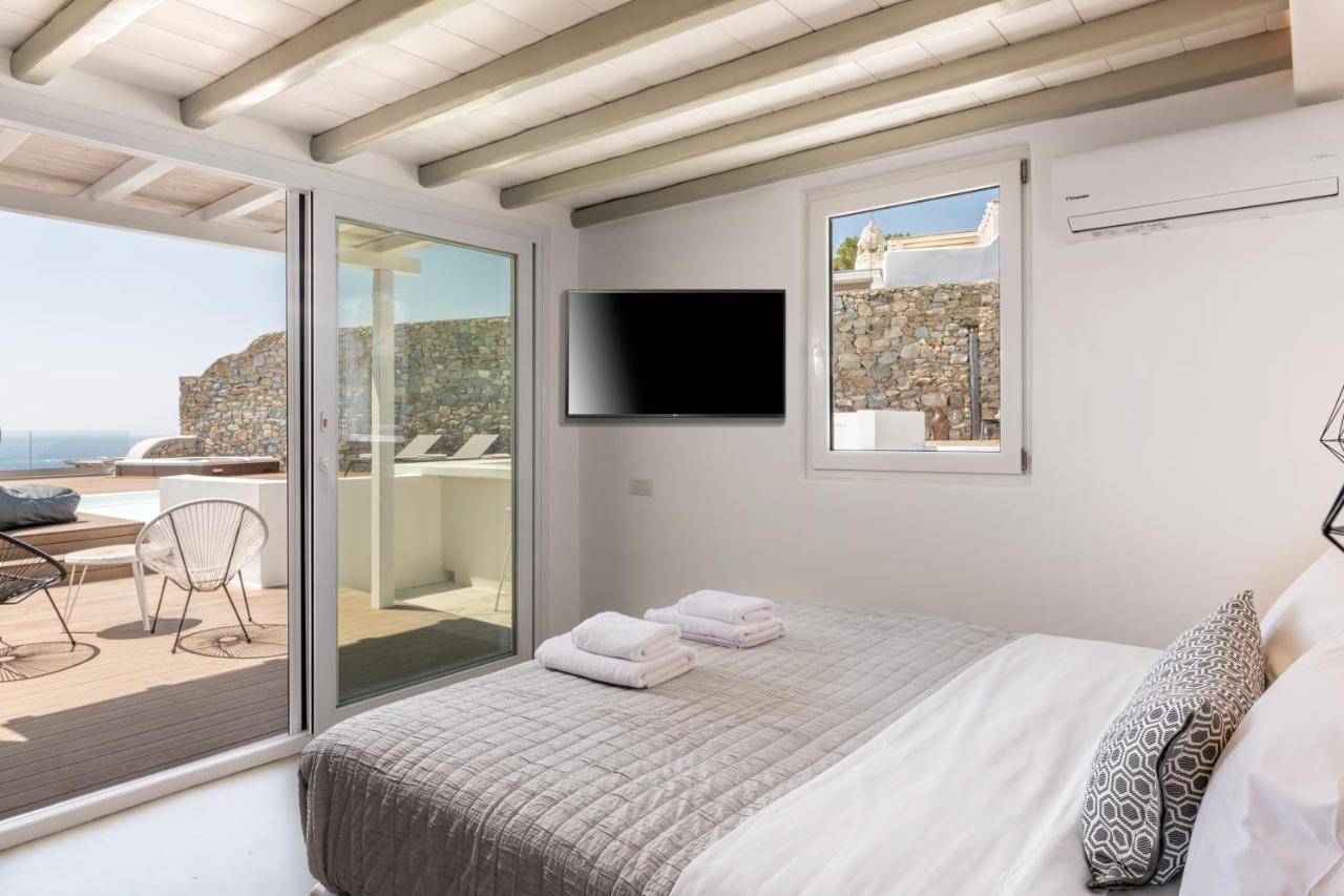 Villa In Mykonos - 6 Bedroom - 1Km From Mykonos Town - Infinity Pool - Sunset View Eksteriør billede